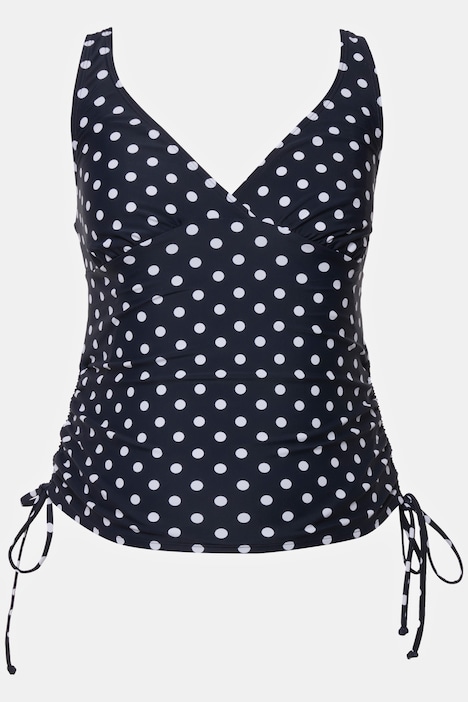 Bellieva-Tankini, Zweiteiler, Umstandsmode, Punkte, seitliche Raffungen, Volantsaum
