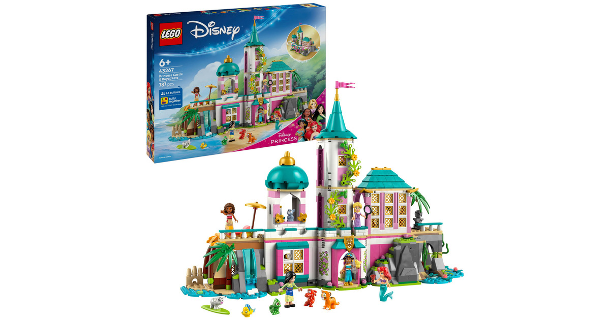 LEGODisney - Prinsessenkasteel en koninklijke huisdieren Constructiespeelgoed  (43267)