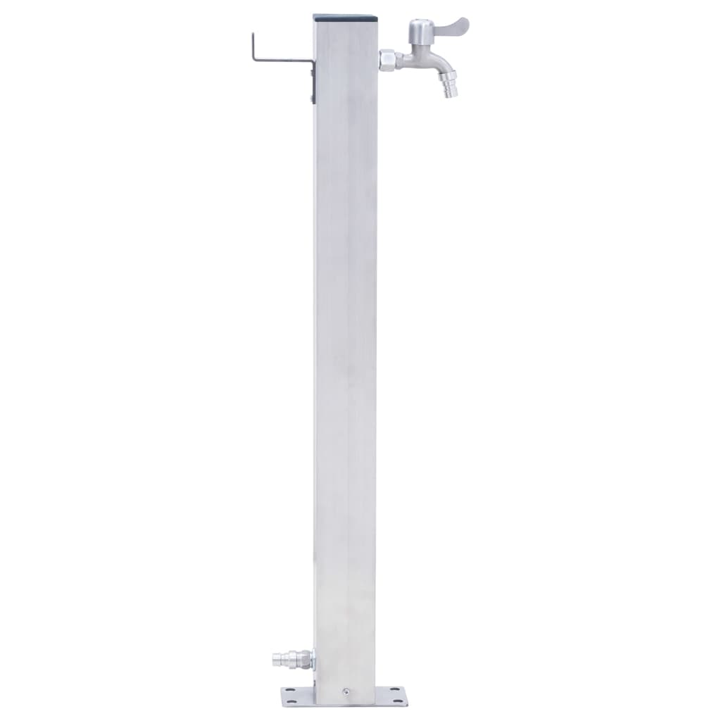 Colonne à eau de jardin 40 cm acier inoxydable carré
