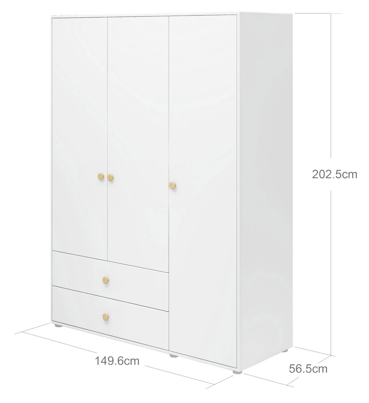 Flexa Kleiderschrank 3-trg. ROOMIE