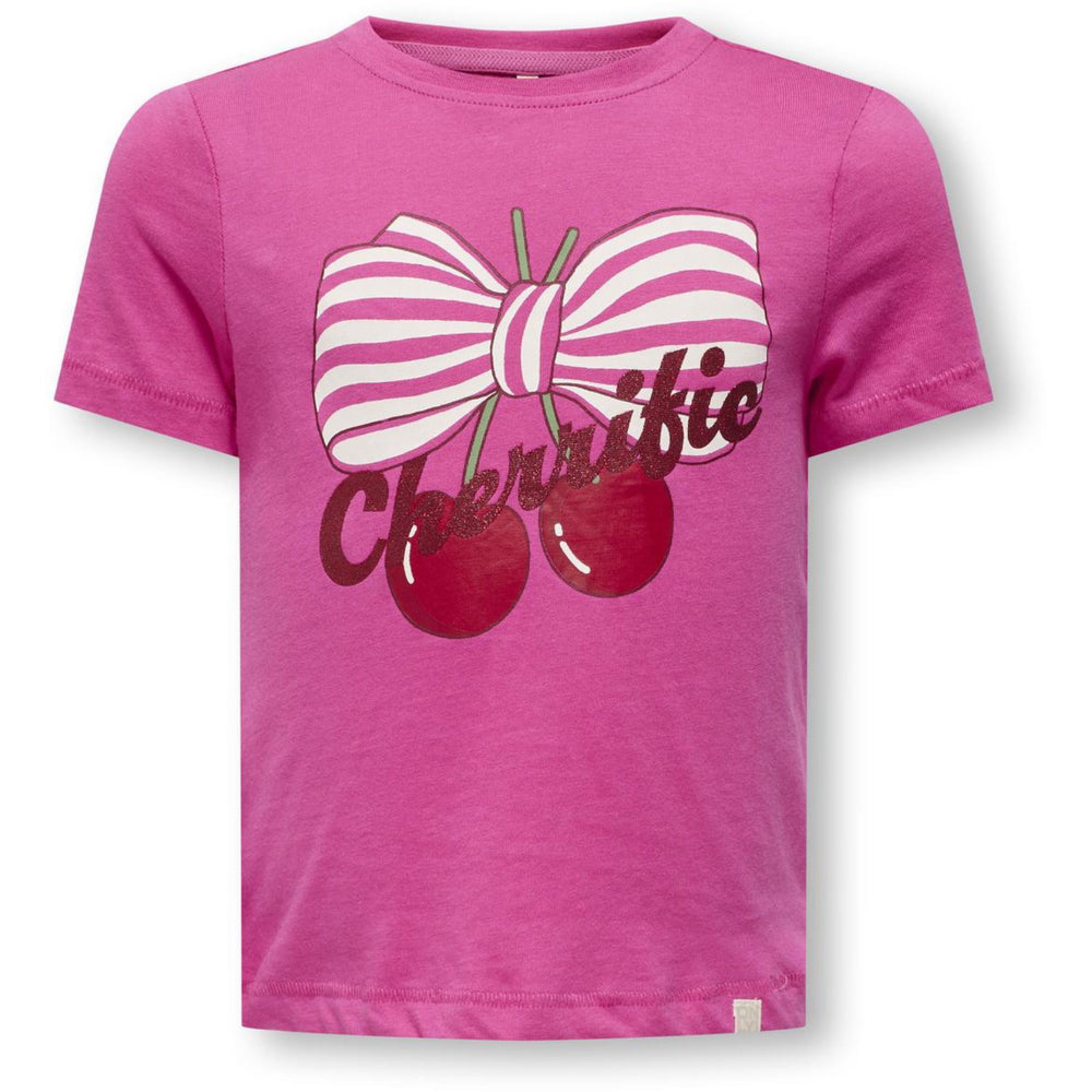 Køb Kids ONLY MINI Fuchsia Fedora Bonbon Kmgcandy Life S/S Reg Printed Tee Jrs