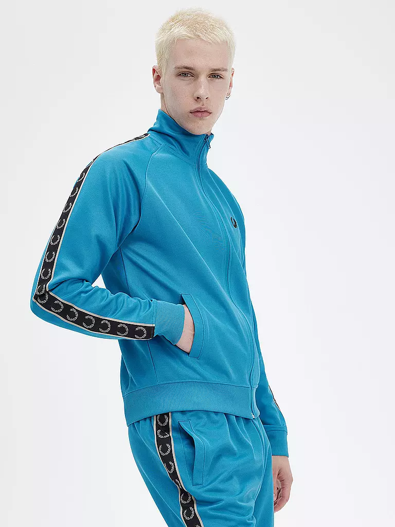 FRED PERRY Sweatjacke blau