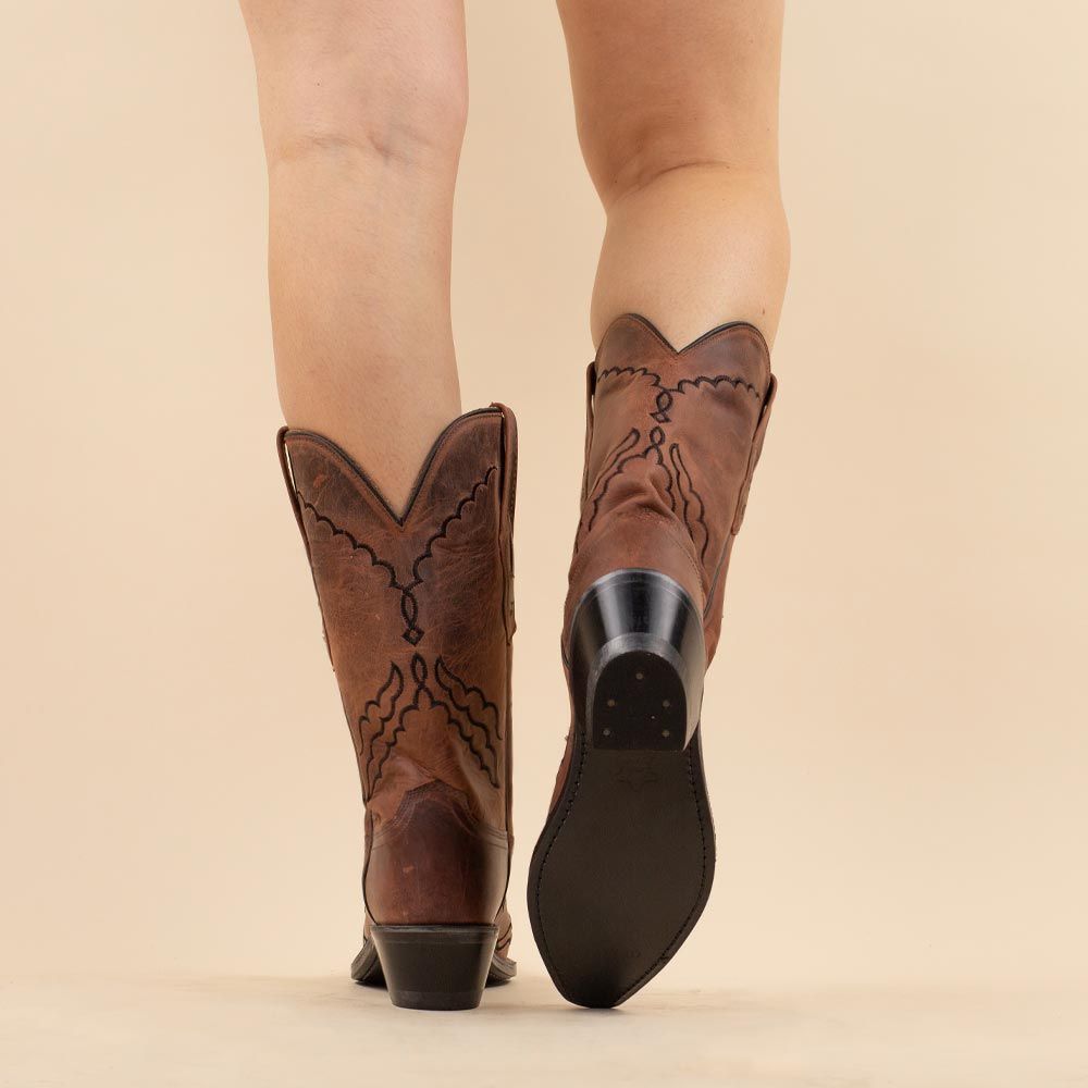 Old West LF1605E cowboylaarzen Cognac