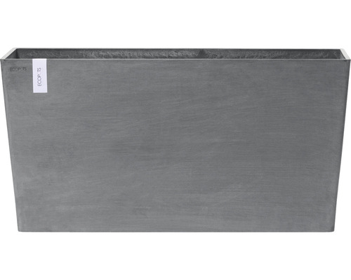 Ecopots Paris plantenbak met wielen, kunststof, 100 x 40 x 50 cm, grijs