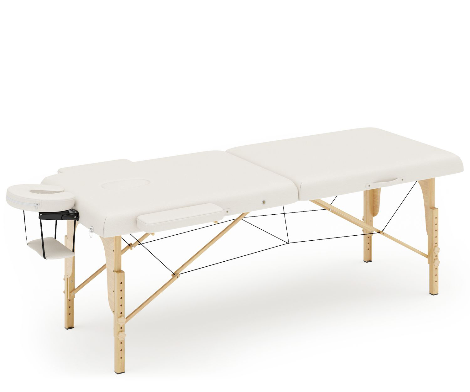 Massageliege 2-Zonen weiss