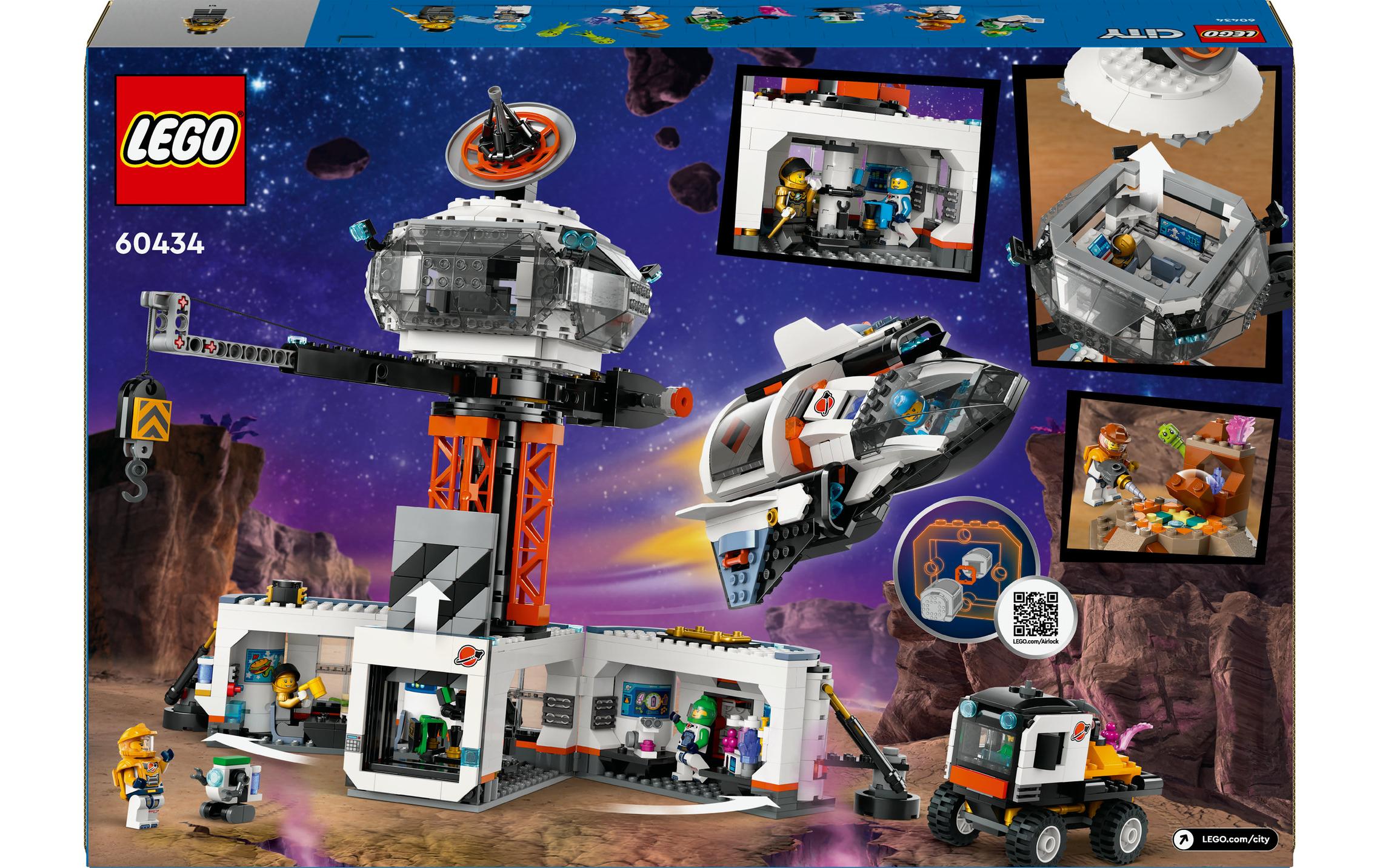 City Raumbasis mit Startrampe 60434<br>Weltraum-Spielset