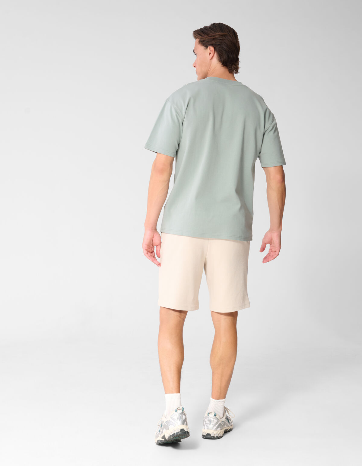 Structuur Regular Fit Short Zand