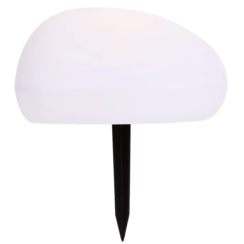 Lampe solaire à planter forme caillou LED blanc chaud