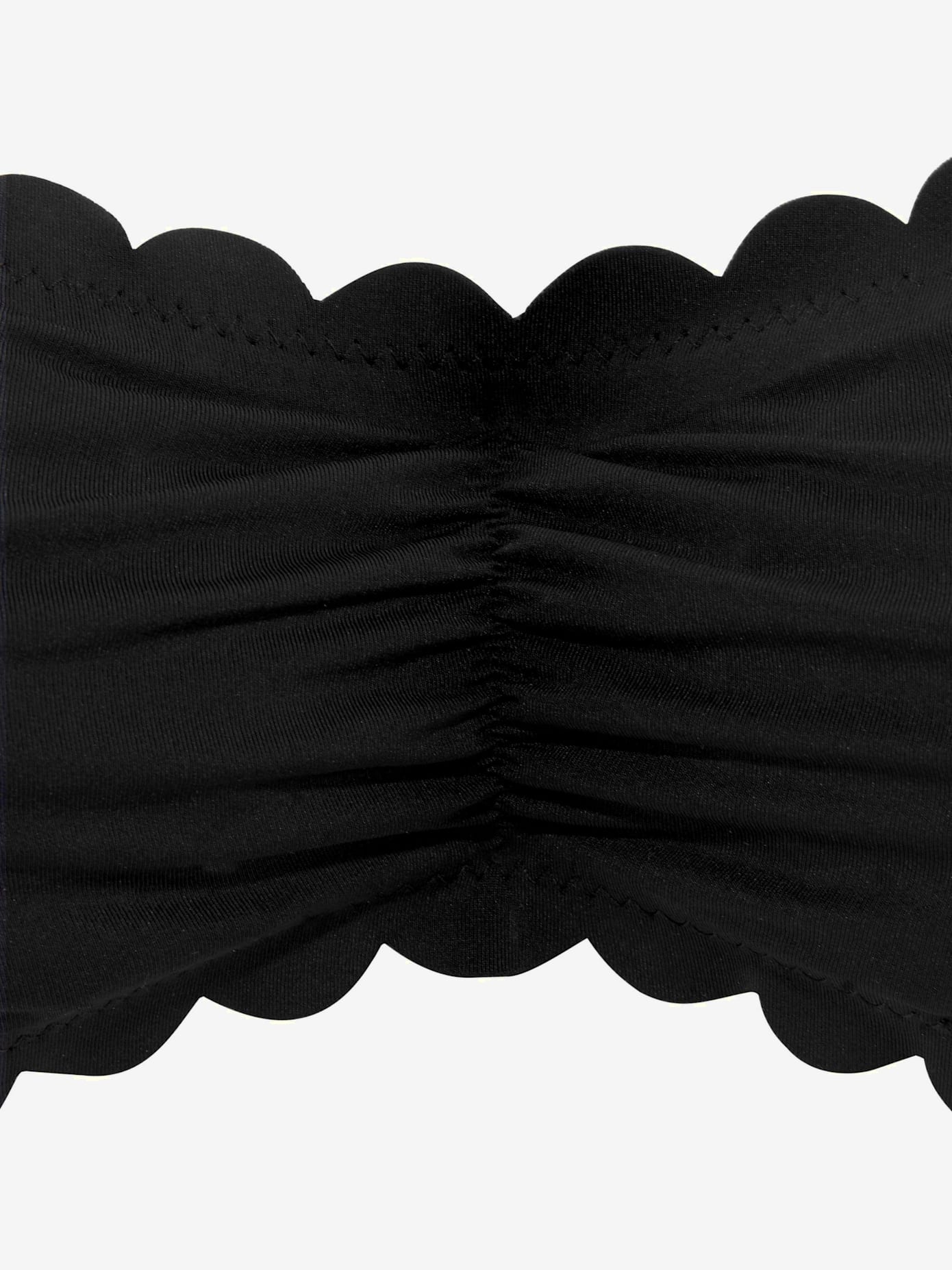 Haut de maillot de bain bandeau bords ondulés au laser