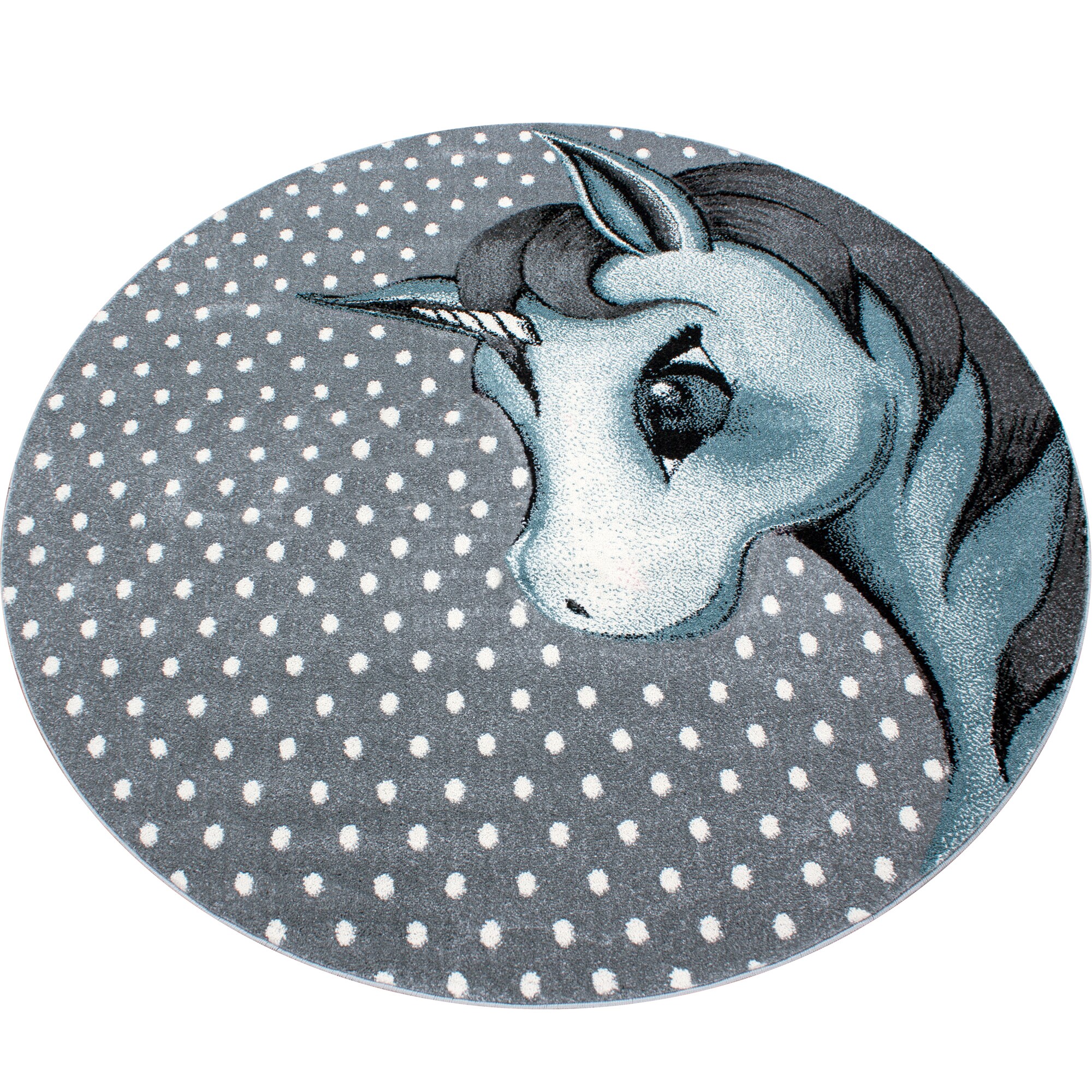 Wunderschöne Kinderteppiche , Teppich mit einhorn Motiv Rund oder Viereck