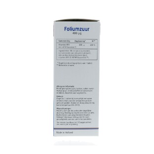 Vitalize Foliumzuur 400mcg Tabletten 90TB