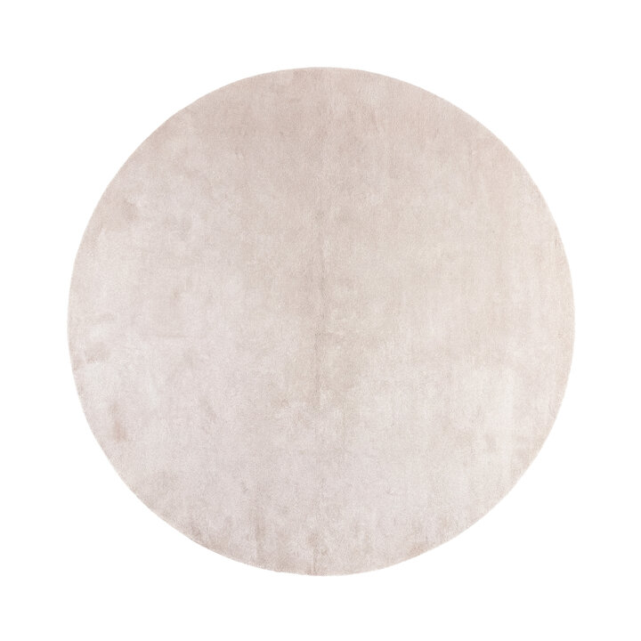 Rond wasbaar vloerkleed - Clean Creme