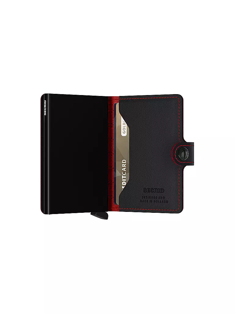 SECRID Geldbörse - Miniwallet Fuel Perforated Black Red schwarz