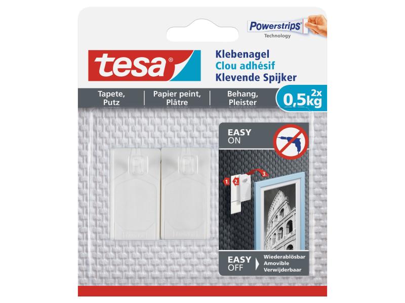 tesa Klebenagel 0.5 kg für Tapeten   Putz 2 Stück