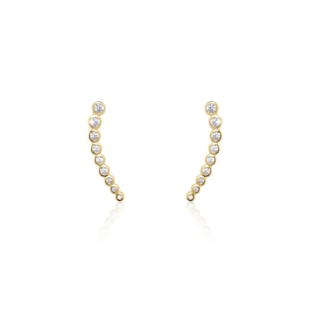 Boucles D'oreilles Grimpantes Plaqué Or Jaune Nazeli Oxyde