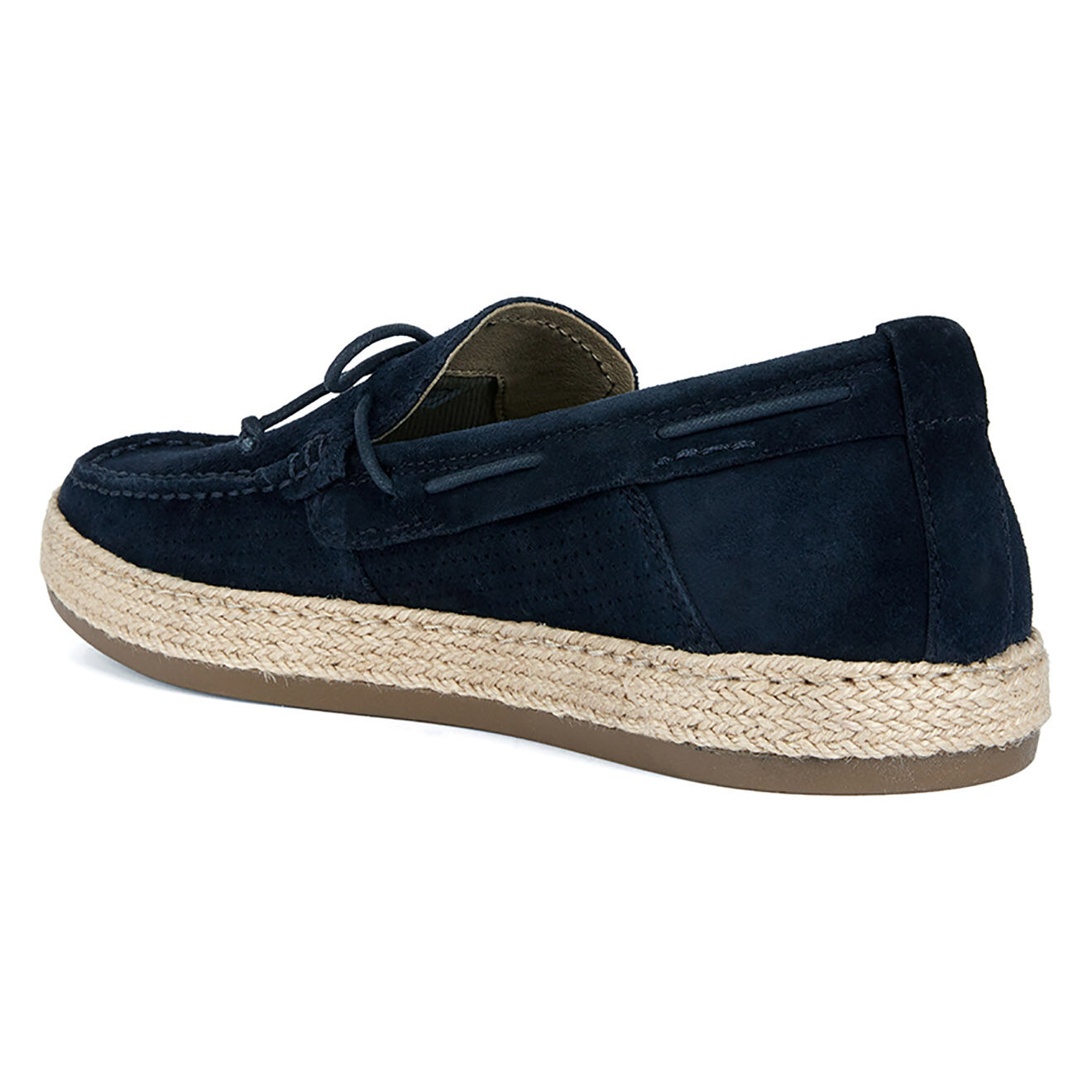 Geox Mocassins en Velours de Cuir Pantelleria bleu marine