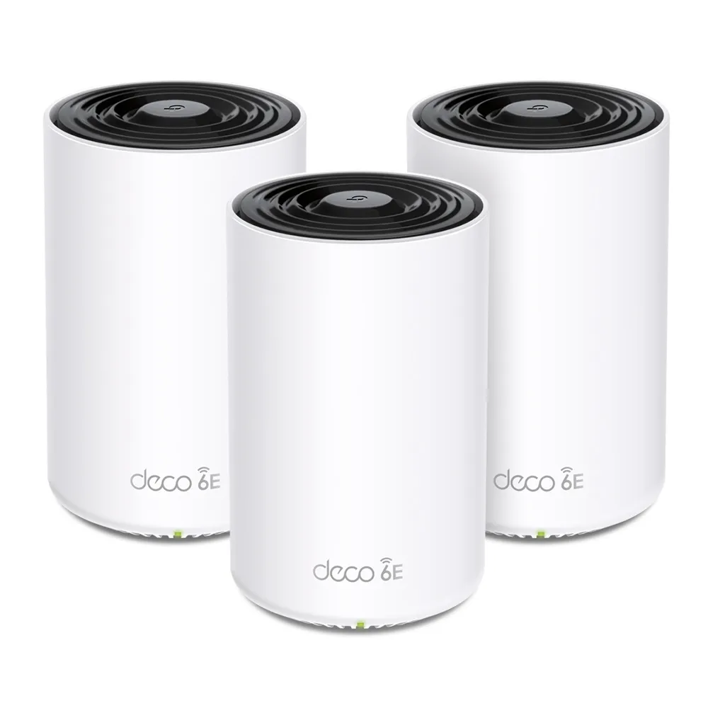 TP-Link | Deco XE75 V1 - Wi-Fi-system (3 routere) - op til 7200 sq.ft - mesh - GigE - Wi-Fi 6E - Tri-Band