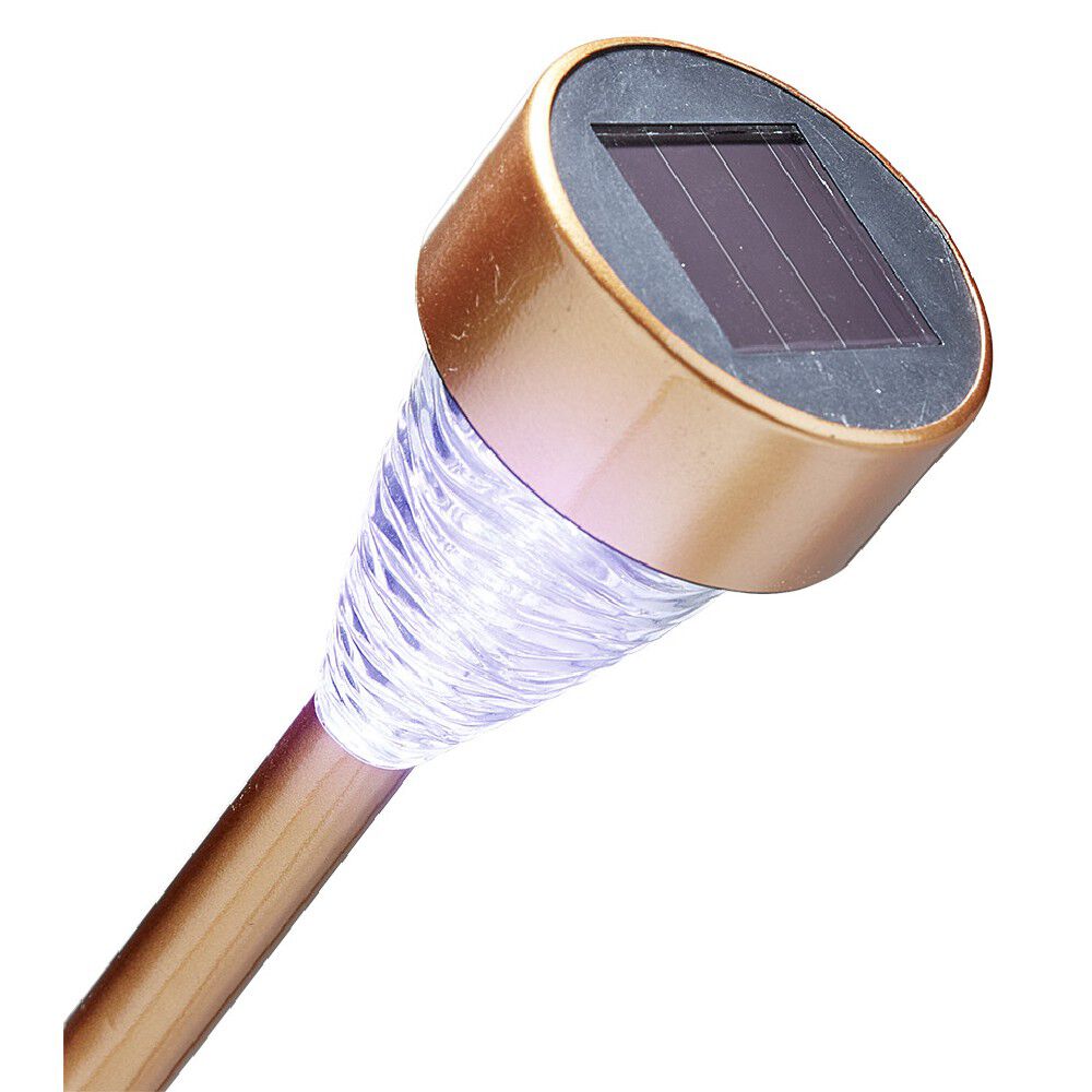 Borne solaire led à planter en inox argent ou or