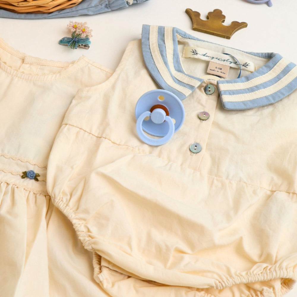 Køb Konges Sløjd Ashley Blue Celebration Sailor Romper GOTS