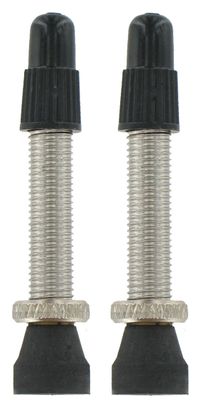 VAR Kit 2 Valves Tubeless Laiton 35 mm Argent