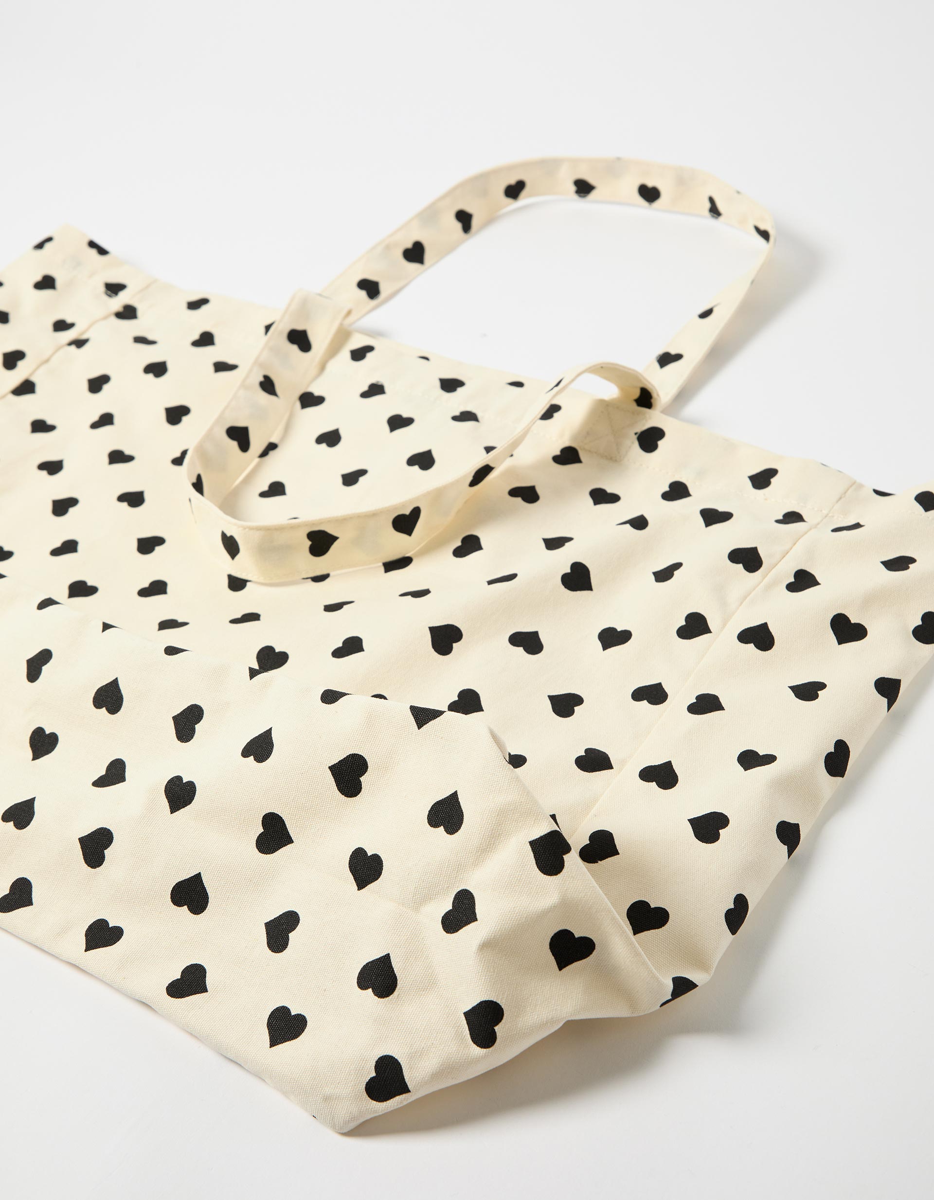 Tote Bag com Corações, Mulher, Preto