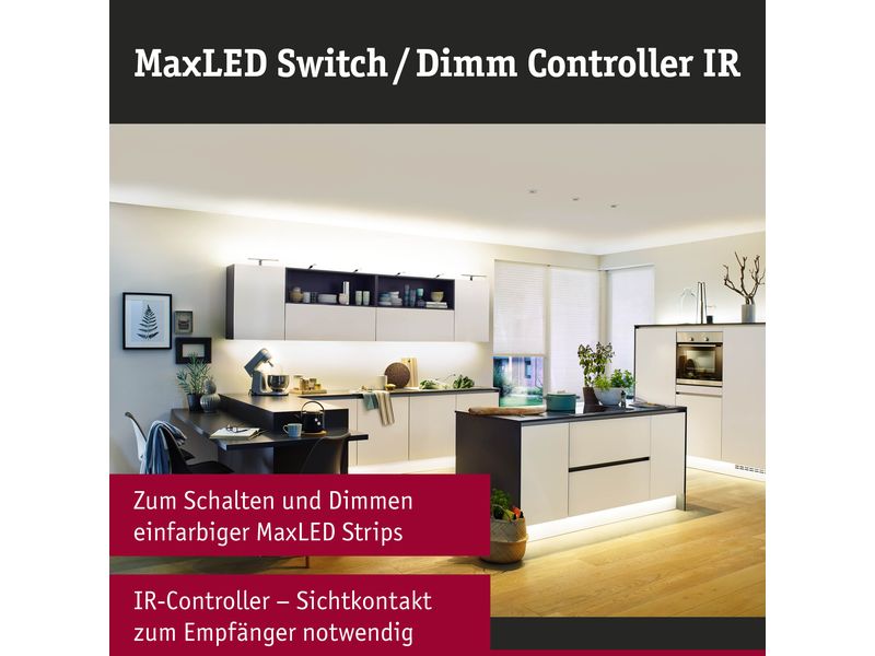 Paulmann Controller MaxLED, inkl. Fernbedienung Einfarbige MaxLED Strips schalten und steuern