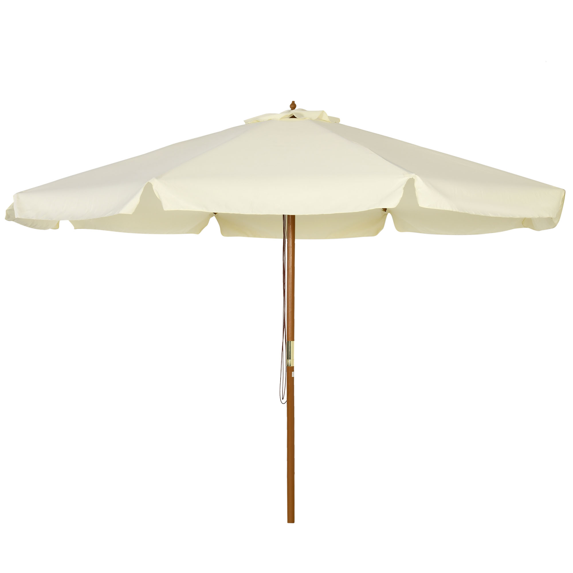 Guarda-sol de jardim Outsunny Cream