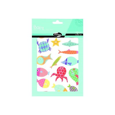 Maildor - 6 feuilles gommettes poissons