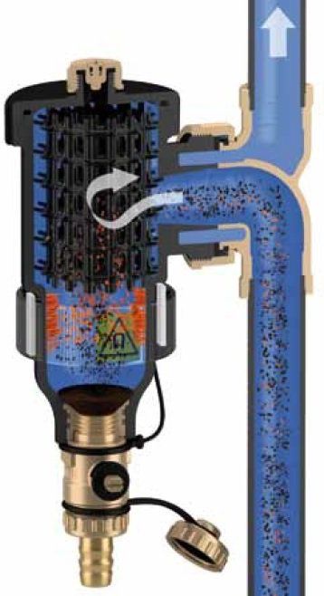 Caleffi 5453 Dirtmag lucht-/vuilafscheider - 22 mm knel