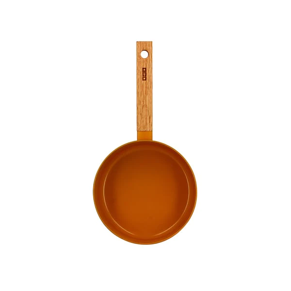 Casserole Ector induction aluminium revêtu manche en bois 18 cm jaune