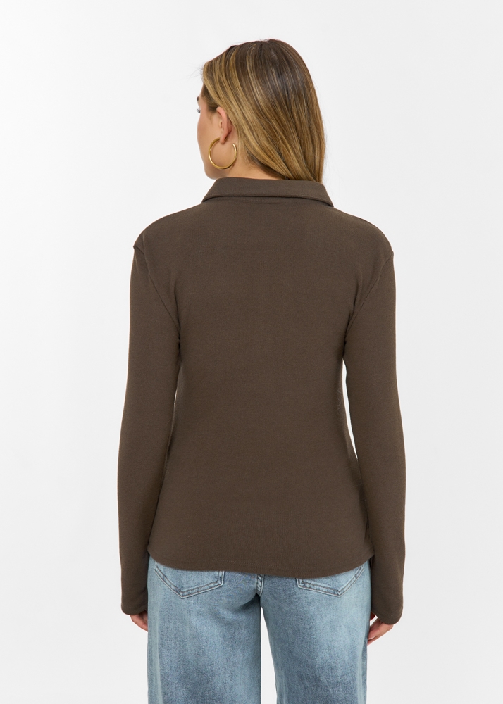 Valerie top choco bruin