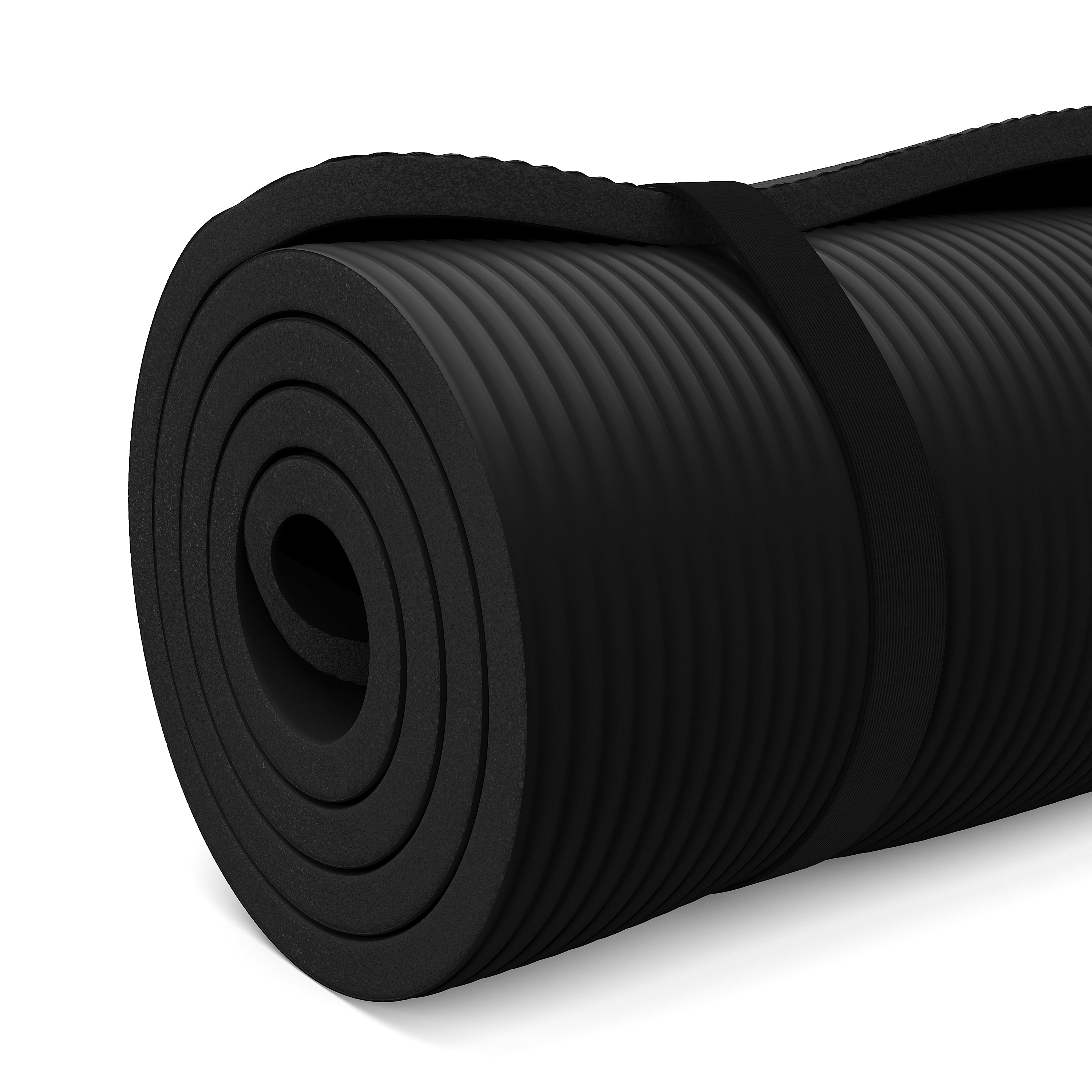 Fitnessmatte schwarz 190 x 60 x 1.5 cm