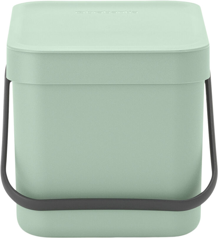 Brabantia Affaldsspand m/låg sort. kon. 6 ltr Jade green