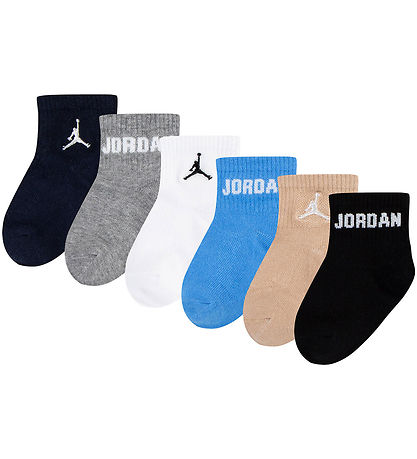 Jordan Sneaker-Socken - 6er-Pack - Blau/Grau/Beige/Weiß/Schwarz