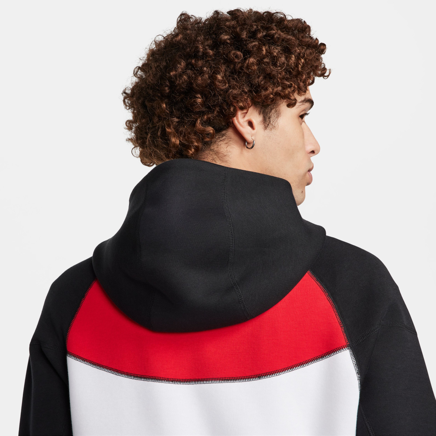 Nike Tech Fleece Sportswear Vest Wit Zwart Rood