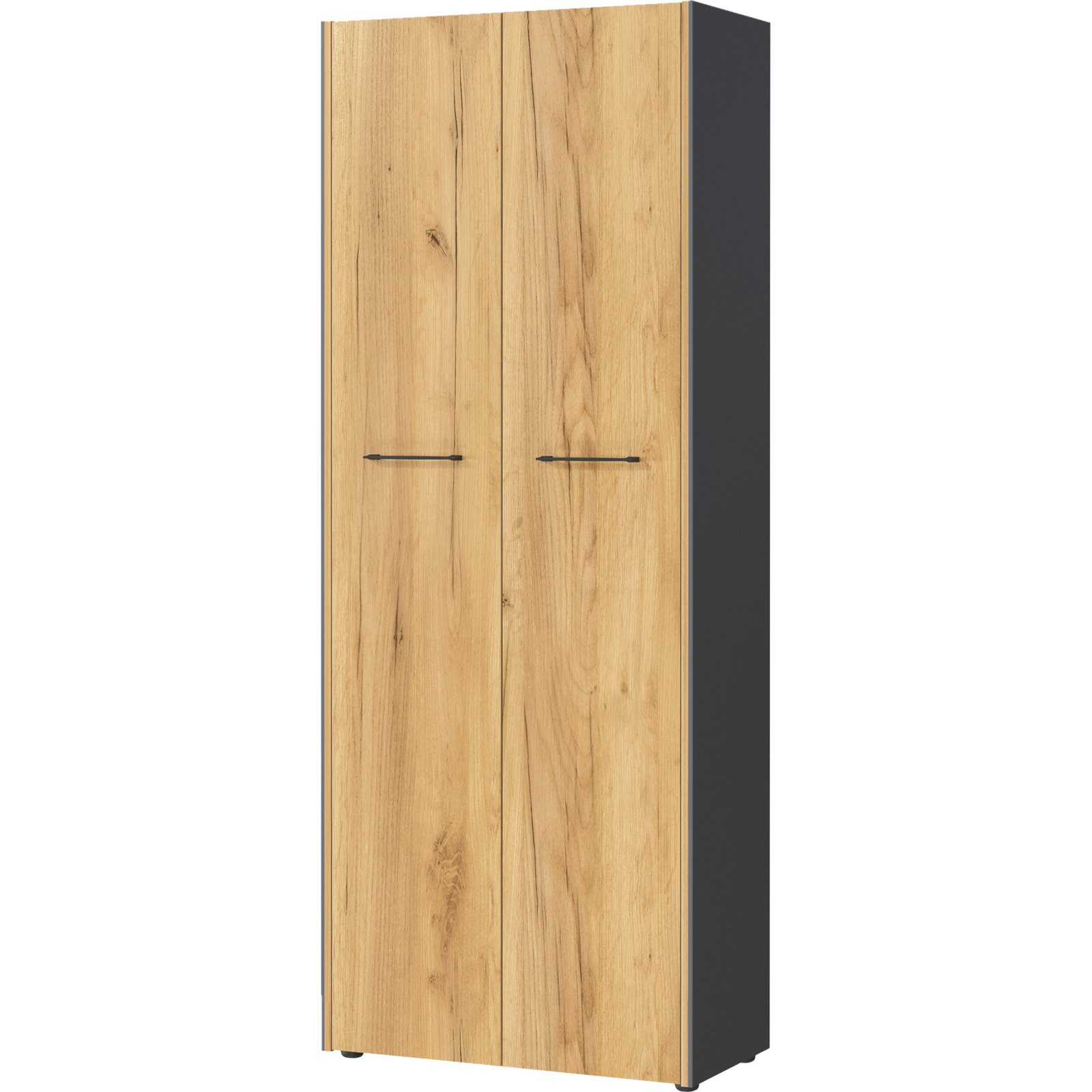 Aktenschrank Vito Dekor Eiche/Graphit-Look 75 x 196 x 40 cm