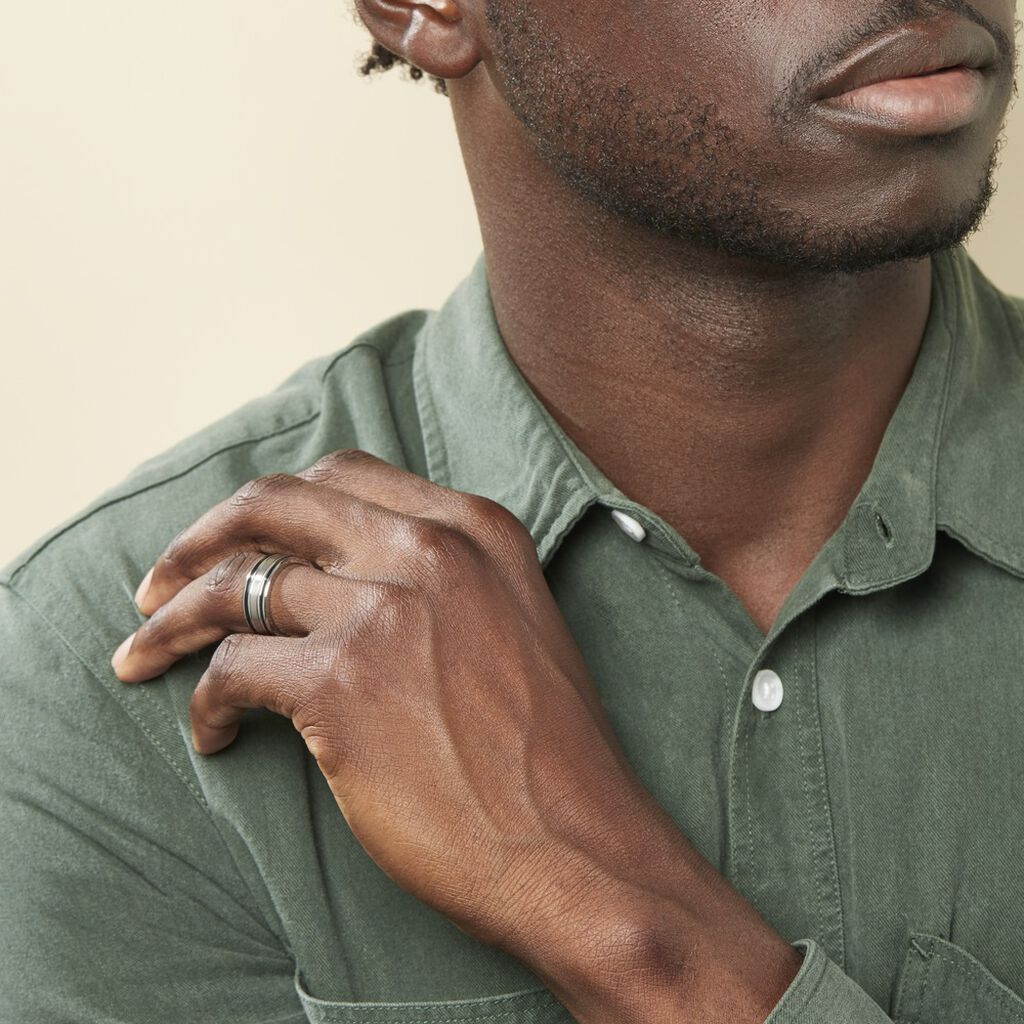 Bague Margalith Acier Blanc