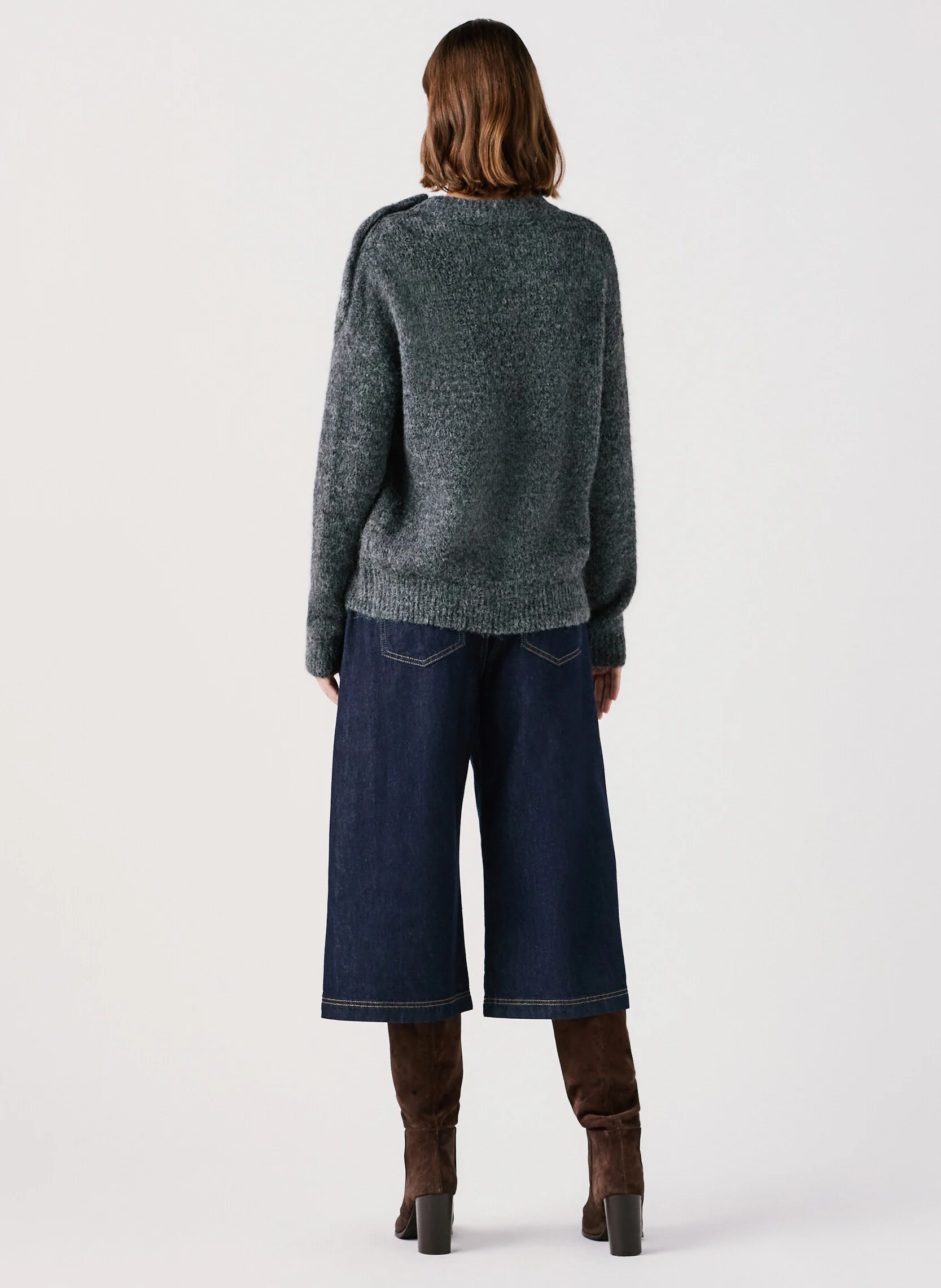 MGRACE2 - Pull oversize en maille | Gris