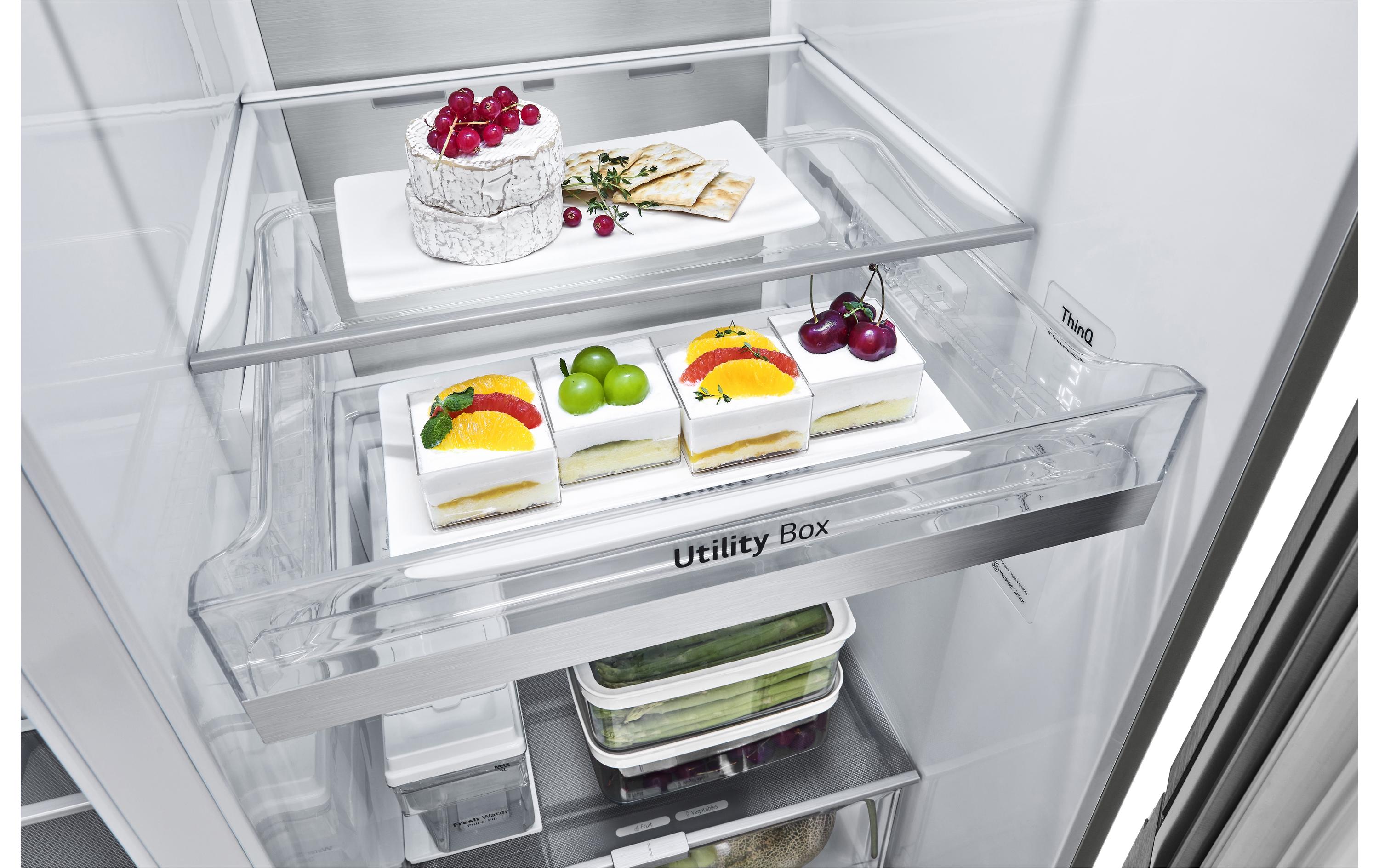Foodcenter GSXV91PZAE Silber<br>Side by Side Kühl-Gefrier Gerät mit InstaView Door-in-Door