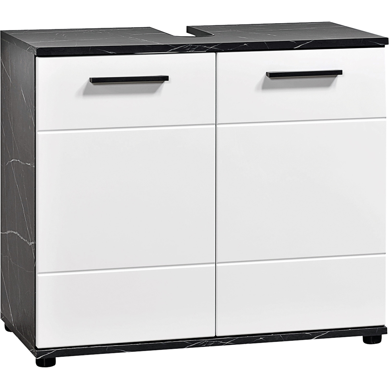 Lavaboy Bergen Marmor-Optik schwarz-weiss 70 x 61 x 35 cm