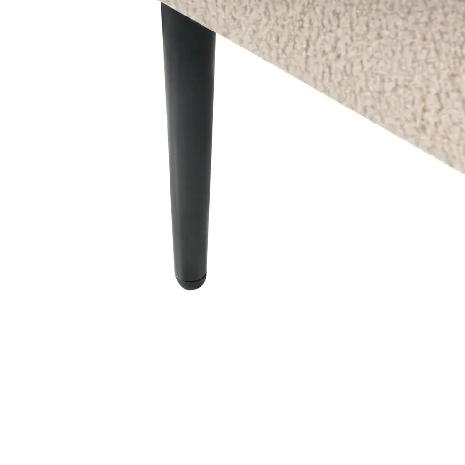 FLAYAT - Eenpersoonsbed - Beige - 120 x 200 cm - Bouclé