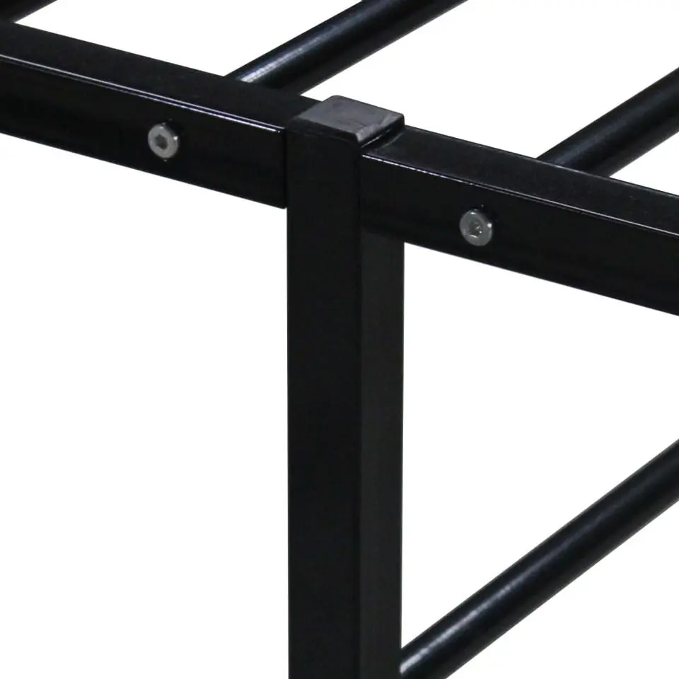 vidaXL - Bed frame met latternbodem - Zwart - Metaal - 120x200 cm