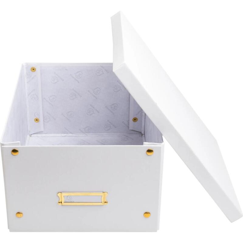 Boîte de rangement à plat carton 27x36x19cm Néo Déco - Blanc