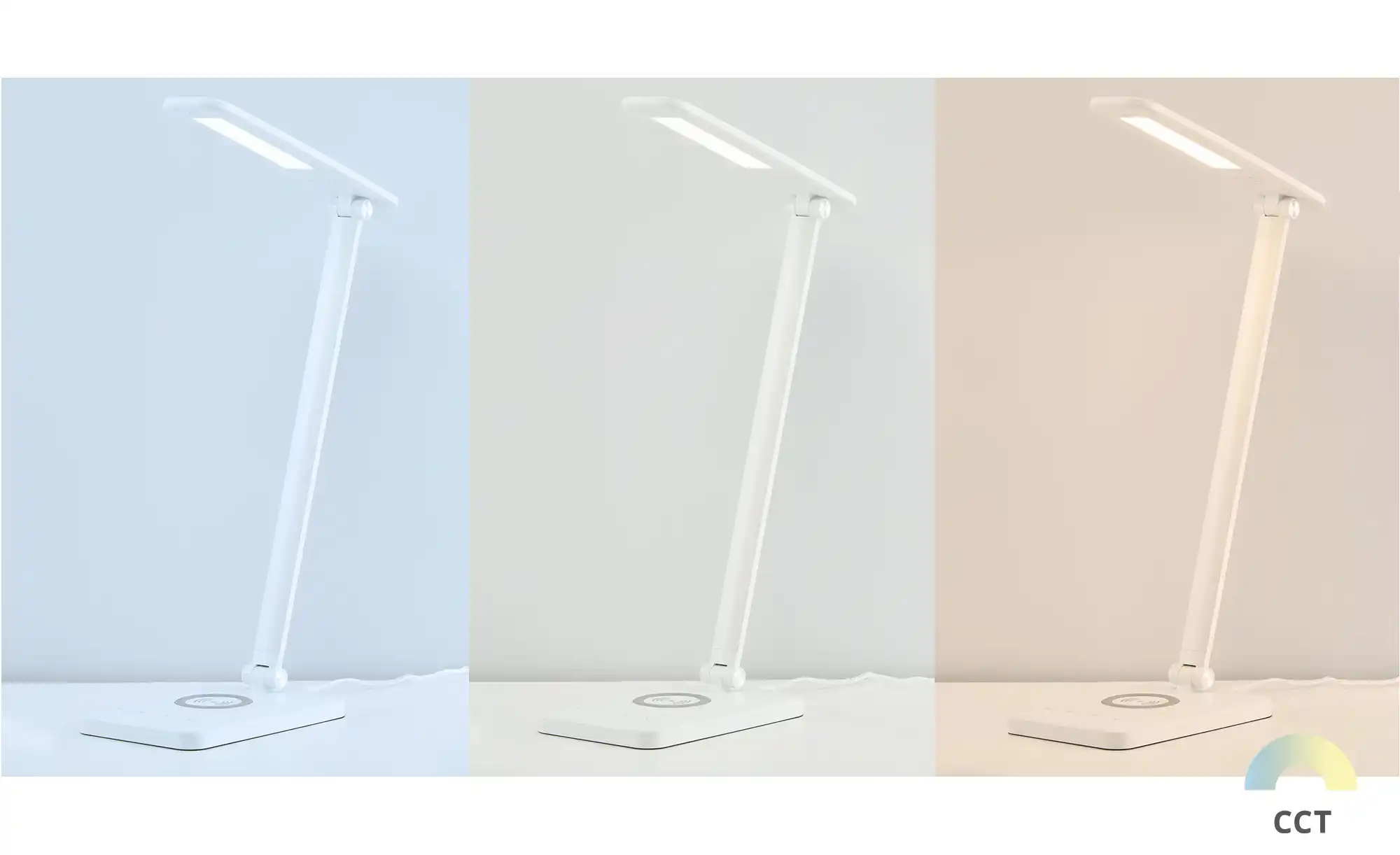Paul Neuhaus LED-Schreibtischleuchte, Weiß mit Ladefunktion