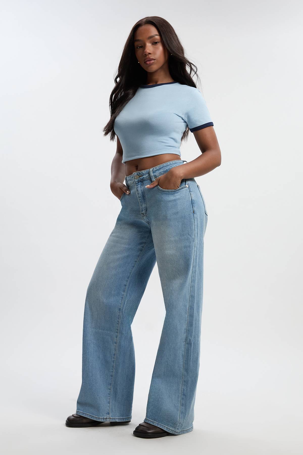 boohoo Boohoo Basics Jean Droit en Bleu Clair