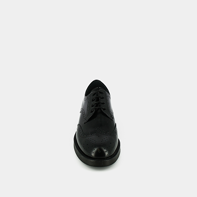 Derbies à lacets  en cuir glacé noir