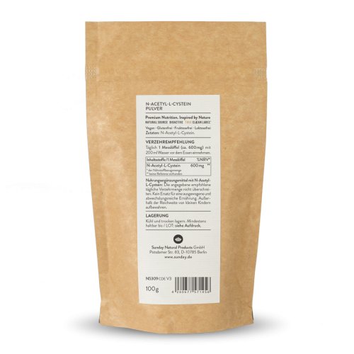 Sunday Natural Products NACPulver N-Acetyl-Cystein