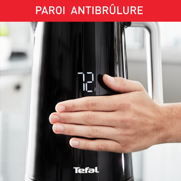 Bouilloire SMART'N LIGHT noire, écran numérique, 1,7L , 5 températures