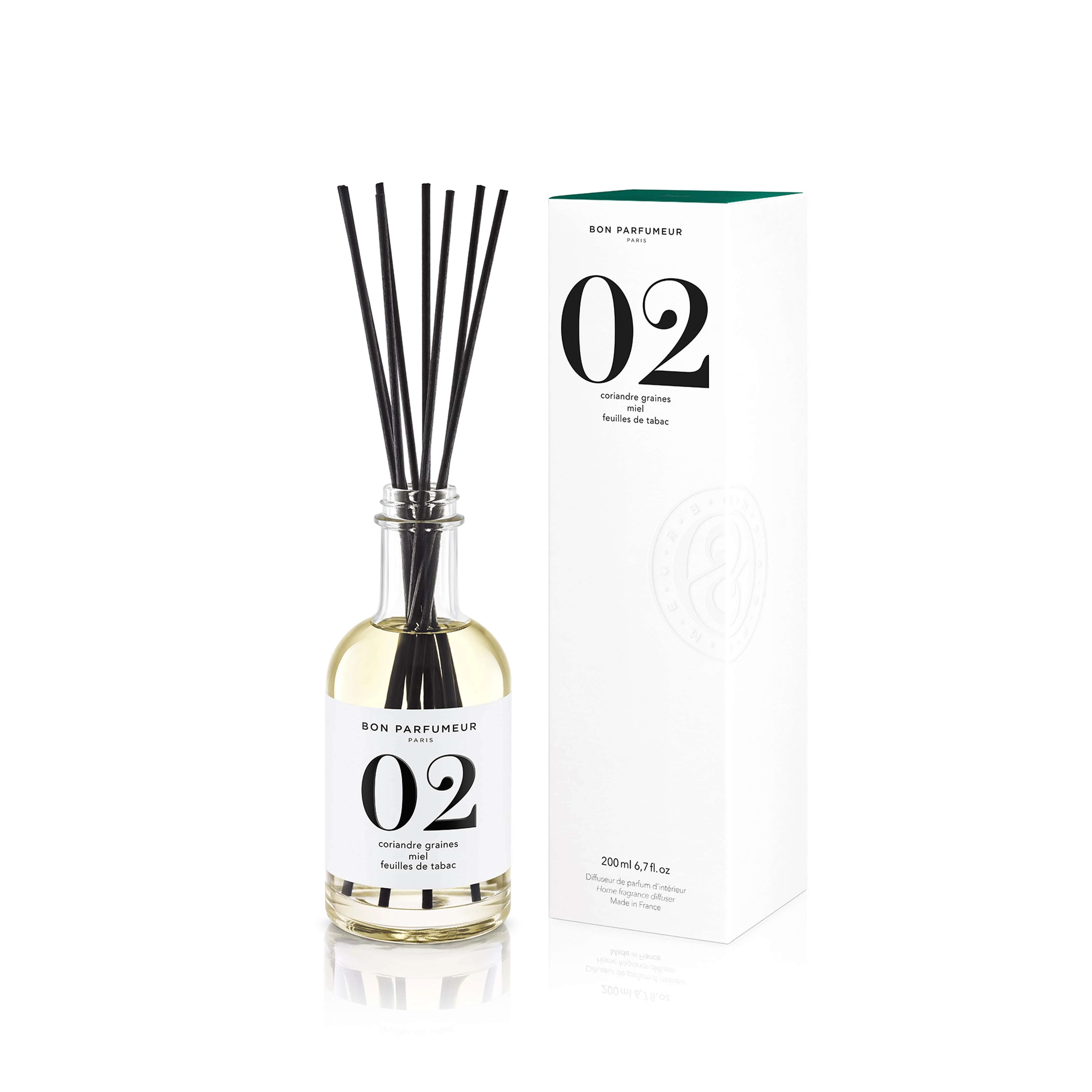 Diffuseur 02 graine de coriandre miel feuille de tabac |