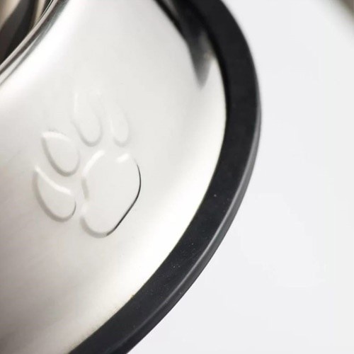 Alimentador de aço para cães MyPetCare, cinza